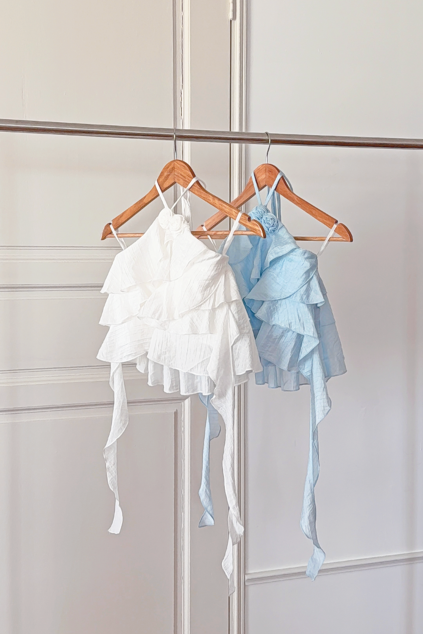 Ruffled Halter Neck Top
