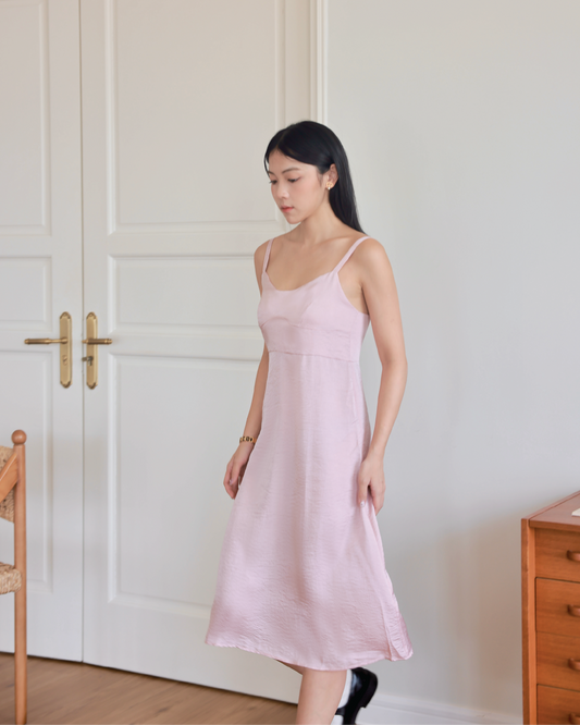 Creased-Effect Midi Dress