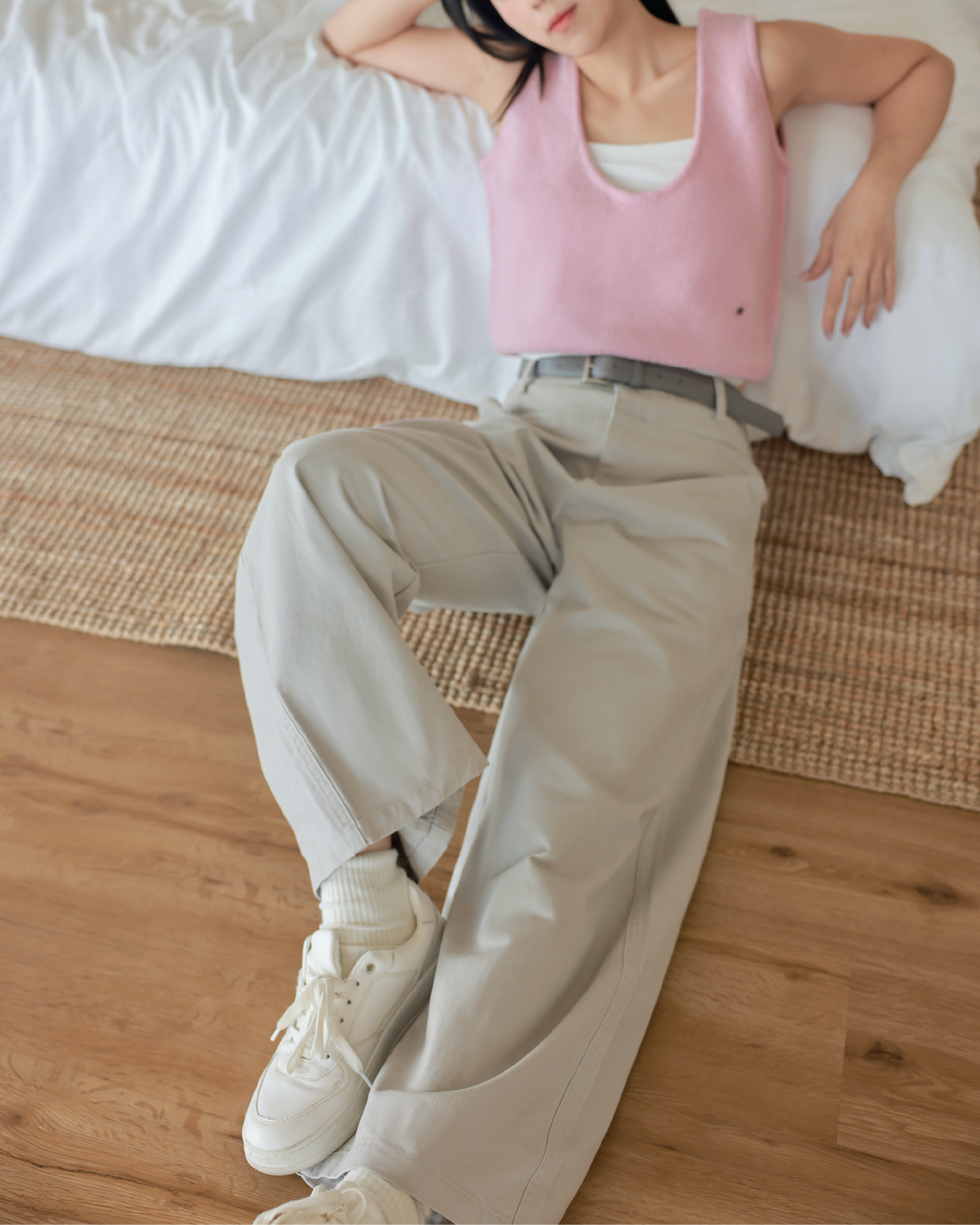 Relaxed Fit Belted Trousers