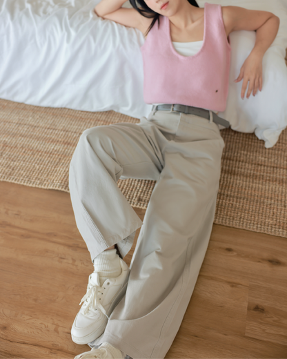 Relaxed Fit Belted Trousers