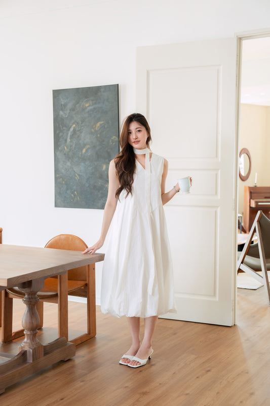 Bubble Hem Midi Dress