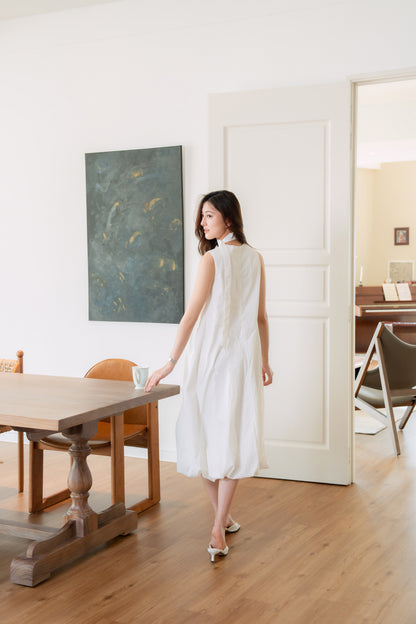 Bubble Hem Midi Dress