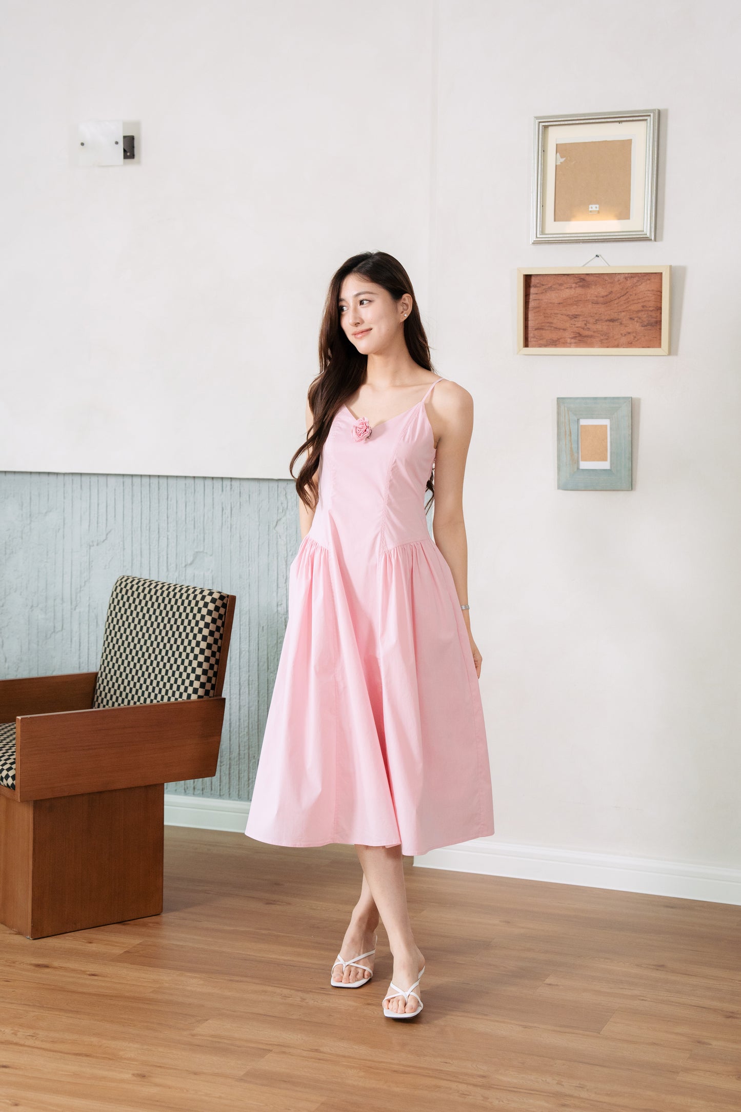 Spaghetti Strap Midi Dress