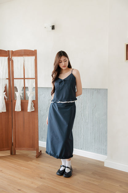 Ruffled Hem Cami & Skirt Set