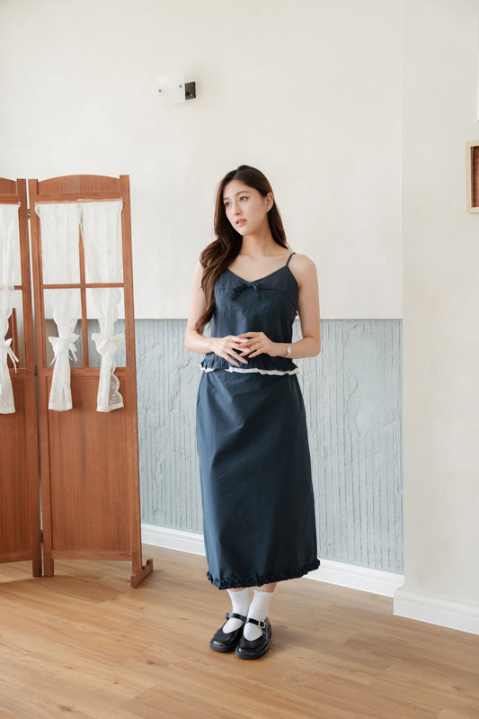 Ruffled Hem Cami & Skirt Set