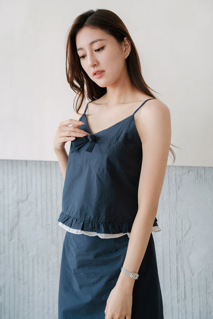 Ruffled Hem Cami & Skirt Set