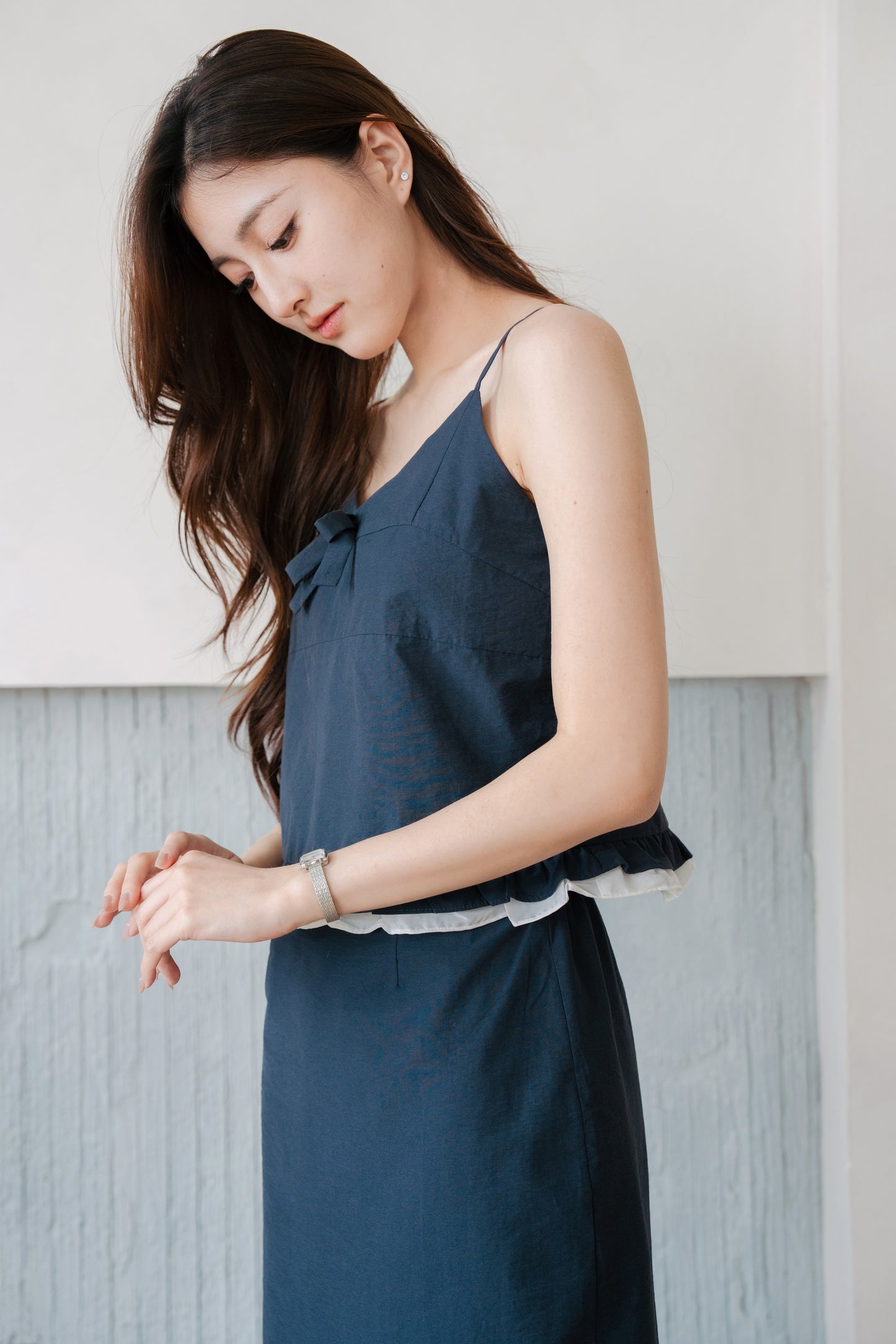 Ruffled Hem Cami & Skirt Set