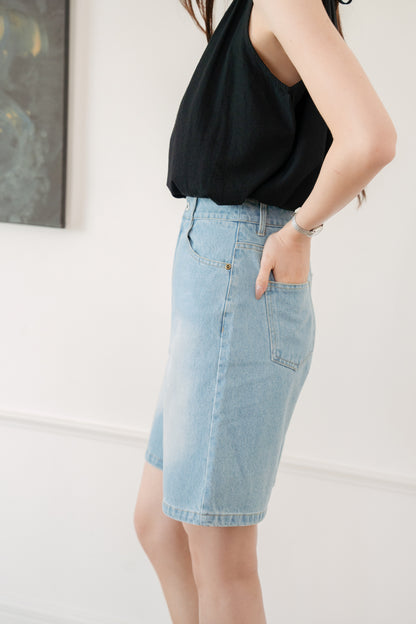 Denim Bermuda Shorts