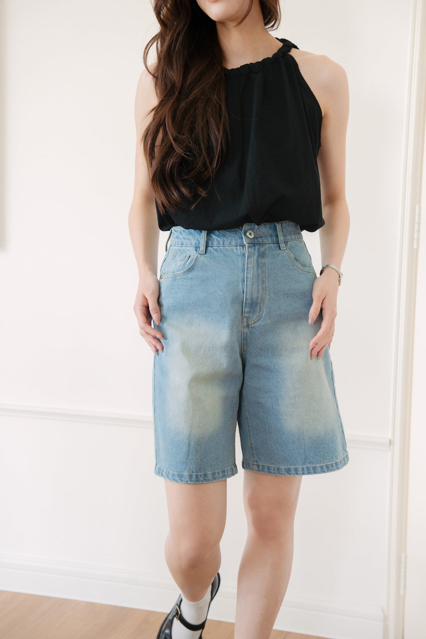 Denim Bermuda Shorts
