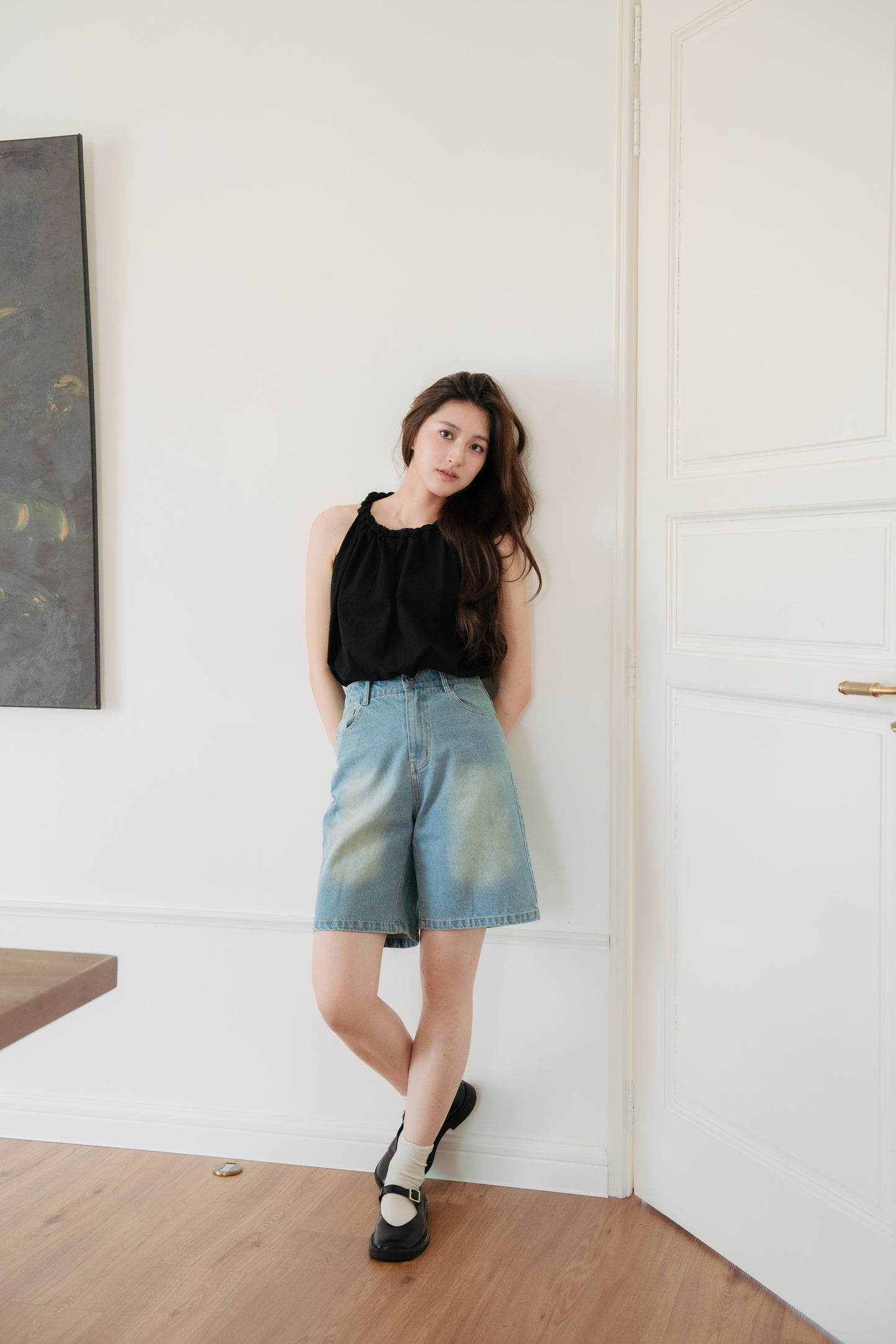 Denim Bermuda Shorts