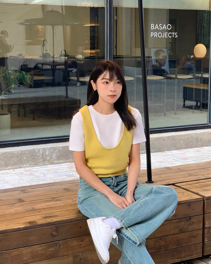 Knit Vest + Tee
