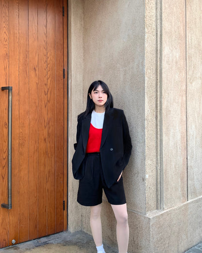 Oversized Blazer with Scarf