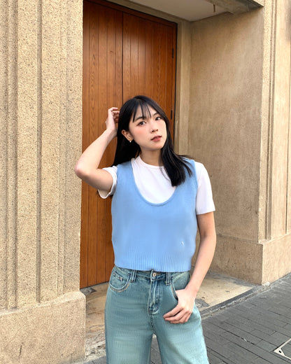 Knit Vest + Tee