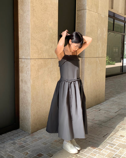 Spaghetti Strap Crinkled Dress