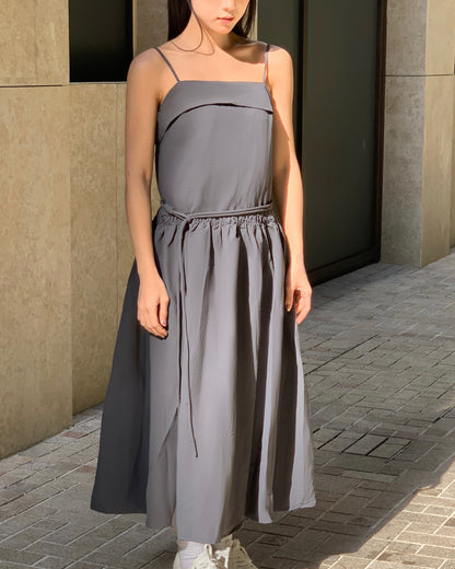 Spaghetti Strap Crinkled Dress