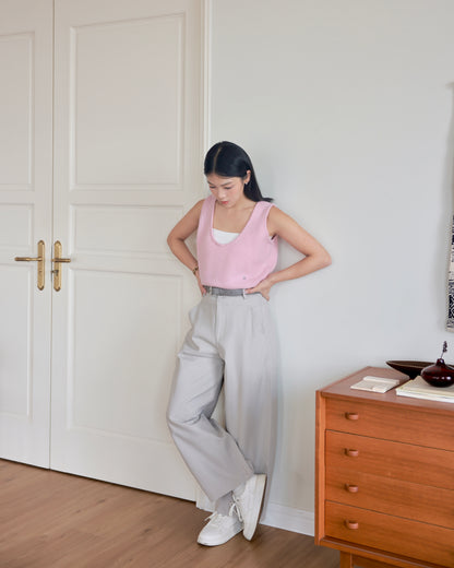 Relaxed Fit Belted Trousers
