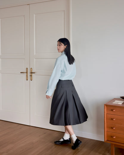 Pleated Midi Skirt