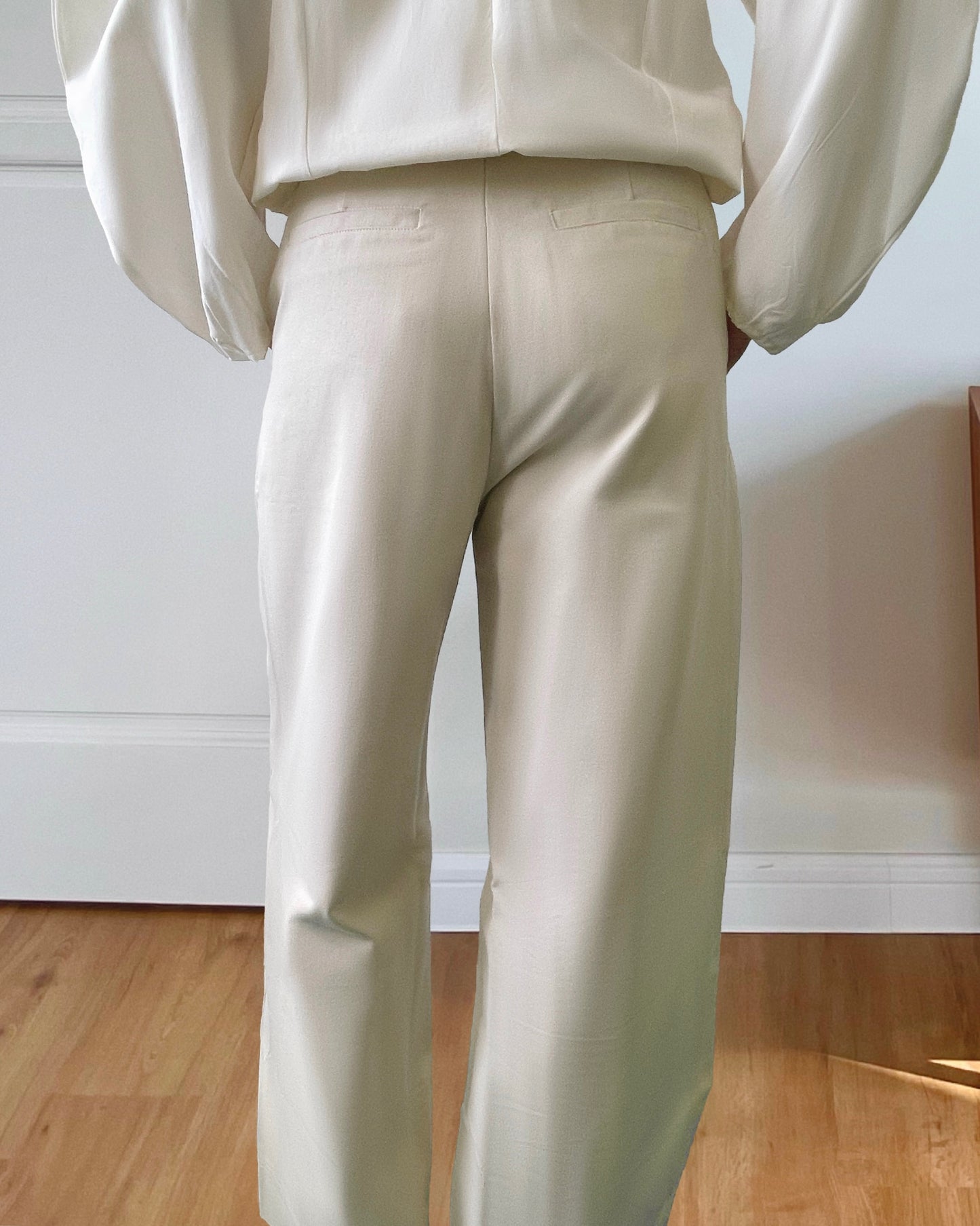 Neutral Straight Leg Trousers