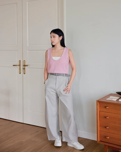 Relaxed Fit Belted Trousers