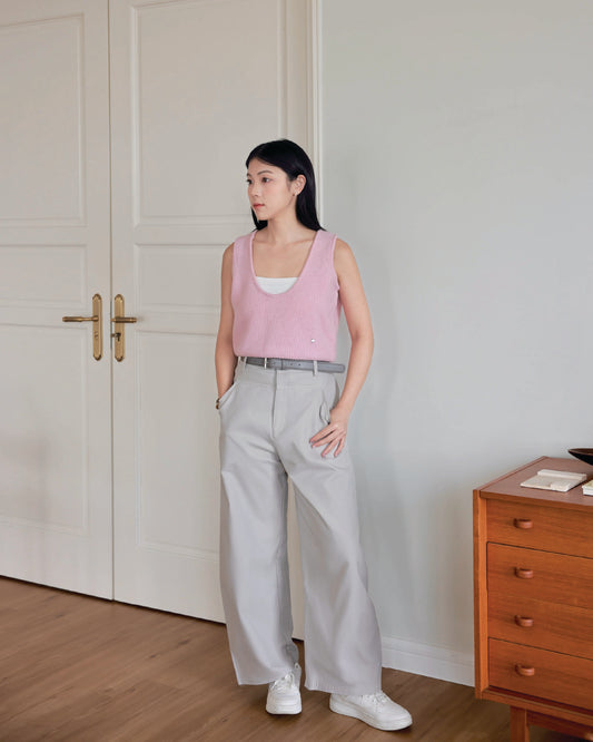 Relaxed Fit Belted Trousers