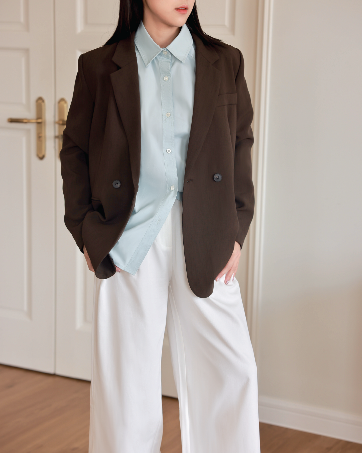 Oversized Blazer with Scarf