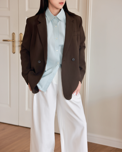 Oversized Blazer with Scarf